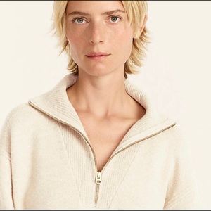 J.Crew Small Creamy Half-Zip Sweater